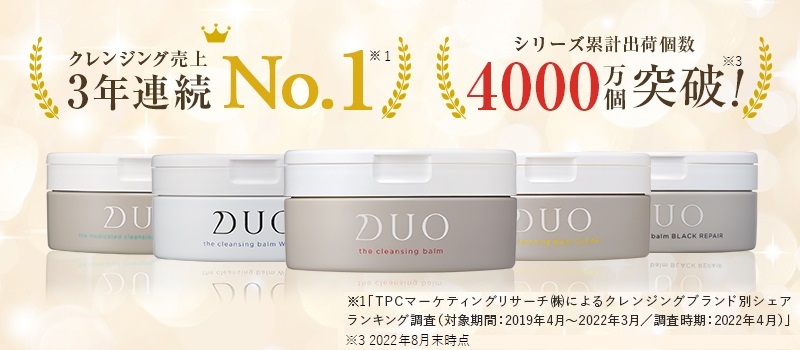DUO「五效合一卸妝膏」系列累積出貨量突破4,000萬個